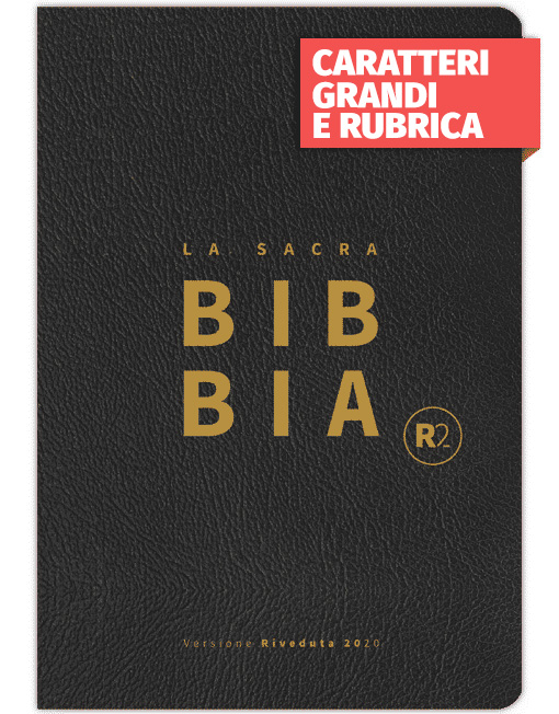 BIBBIA RIVEDUTA 2020 (R2) Grande, Pelle Nera, Rubrica