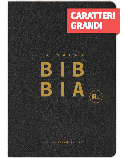 BIBBIA RIVEDUTA 2020 (R2) Grande, Pelle Nera, Titolo e Taglio Oro